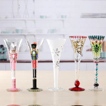Põhjamaade Pliivaba Klaas Tass Loominguline Käsitsi Maalitud Kokteil Klaasi Šampanjat Klaasi Fashion Hotel Bar Leibkonna Joogiklaasid