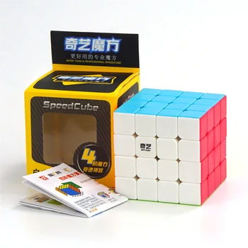 QiYi QiYuan 4X4X4 Magic Speed Cube Kleebised Professionaalne Qiyuan S2 Laste Kingitused Fidget Mänguasjad Ärevus