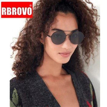 RBROVO 2021 Ring Päikeseprillid Naiste Vintage Alloy Prillid Lady Luxury Ocean Objektiivi Prillid Peegel Oculos De Sol Feminino UV400