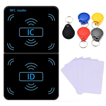 RFID-Koopiamasina Paljundusaparaat 125KHz Võti fob NFC Smart Card Lugeja Kirjanik 13.56 MHz Krüpteeritud Programmeerija USB UID T5577 EM4305 Kaardid Sildid