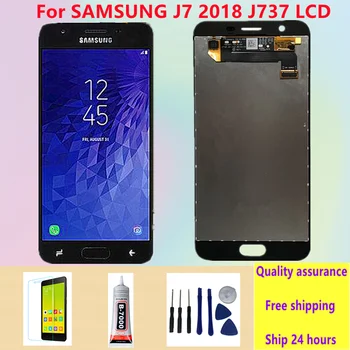 Samsung Galaxy J7 2018 J737 LCD J737A J737P J737V J737T LCD Ekraan Puutetundlik Digitizer Asendamine Saab Reguleerida Heledust