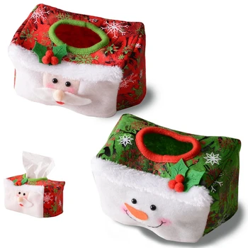 Santa Claus Kudede Box Set Wc-Paberi Kott Omanik Vannituba Paberkott Jõulud Kudede Säilitamise Teenetemärgi 2022