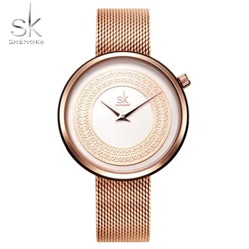 Shengke Top Brändi Luksus Naiste Kellad Rose Gold Mood SK Vaadata Naiste Kell Naiste Kellad Reloj Mujer Montre Femme SK