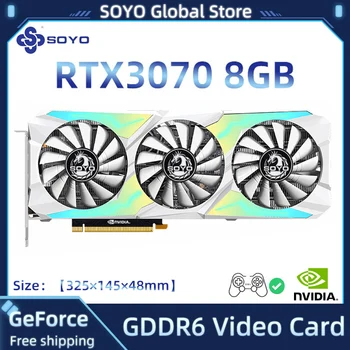 SOYO GeForce RTX 3070 8G Graafika Kaardi GDDR6 256Bit 12Pin NVIDIA täiesti Uus Hasartmängude Video Kaardi Arvutiga PC-PCI Express X16 4.0