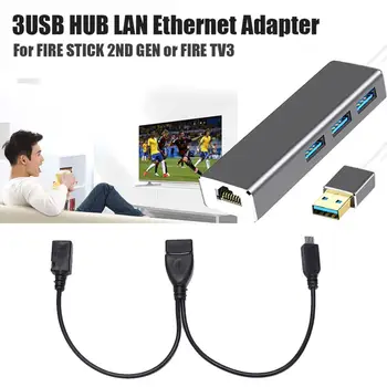 Super KIIRE 10/100 Mbps Auto-sensing 3-PORT USB HUB LAN Ethernet pesa & OTG adapter Tulekahju Põlvkonna 2 -, 3-või 4