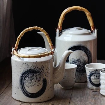 Suure Mahutavusega (Keraamiline Teekann Pitchel Kongfu Tee Drinkware Jaapani Stiilis Vintage Tee Potid Portselan