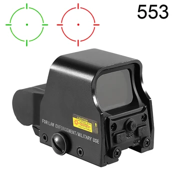 Taktikaline 553 Roheline Red Dot Holograafiline Silmist Reguleerimisala Jahindus Reflex Riflescope jaoks Airsoft Relv Collimator Vaatepilt koos 20mm Mount