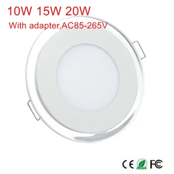 Tasuta Kohaletoimetamine 10W 15W 20W LED Paneeli Valgus, Ultra Slim LED Lakke Valgusti juhi AC85-265V Soe Valge/Külm Valge + Bule