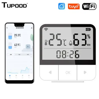 Tuya Smart WIFI Temperatuuri Ja Niiskuse Andur Sise-Hygrometer Termomeeter LCD-Ekraan, Tugi Alexa Google Assistent