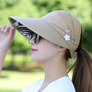 Uus Naiste Mütsid korea Uus Versioon Väljas Reisi Vaba aja veetmise Kõik-mängu Päikesekaitsetoodete Top ühise Põllumajanduspoliitika Kokkupandav Anti-ultraviolett-Päike Müts