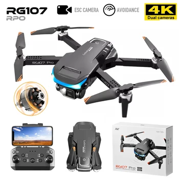 Uus RG107 Pro Undamine 4K Professionaalne Dual HD Kaamera FPV Mini Dron Õhust Fotograafia Harjadeta Mootor Kokkupandav Quadcopter Mänguasjad