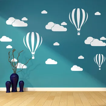 Uus stiil Hot air balloon pilvede Seina Kleebised Tausta, kaunistused magamistuba, elutuba Seinamaaling Tapeet Art Kleebised