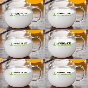Uute tulijate Ins 6TK Läbipaistev 24Hour Herbalife Toitumine Hulgimüük Klaas Kohvi Tassi Õlle Kruus Tee Kodus Drinkware