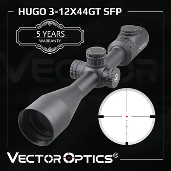 Vektori Optika Hugo 3-12x44 GT Riflescope 11 Tasandil Punane Jahi Püss Reguleerimisala Optiline sihik 1 Tolline 25.4 mm põrutuskindel .308win