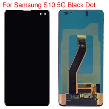 Väike Täpp Originaal S10 5G G977U LCD Samsung Galaxy S10 5G Ekraan Raami Super AMOLED SM-G977B Ekraan Surnud Pixel