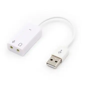 Väline USB helikaart 7.1 Adapter USB to 3D Virtual Sound Heli Peakomplekti Mikrofoni 3,5 mm Pistik Sülearvuti, Sülearvuti