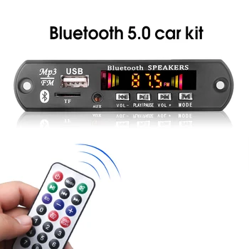 Värv Ekraan 5.0 Bluetooth MP3 Dekooder Juhatuse Toetada Kõne Salvestus DC 3,7 V-5V 2x3W MP3-Mängija, Auto Audio USB-TF FM-Raadio Moodul