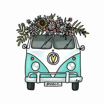 Värvilised Personaalset Stiili Van Auto Kleebised Veekindel Decal Remont Kleebis Isiksus Loominguline Decor Cartoon Decal Kk13*12cm