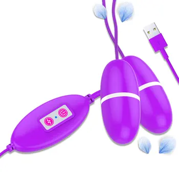 Võimas USB-eest Topelt Vibreeriv Muna 12 Kiirus Kliitori Stimulaator G-Spot Tupe Massager Bullet Vibraator Sex Mänguasjad, Naiste