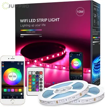 WiFi LED Valgus RGB LED TV Backlight WS2812 LED Lindi Valgus 5050 SMD Köök, Magamistuba Tööd Alexa Alice Google Kodu