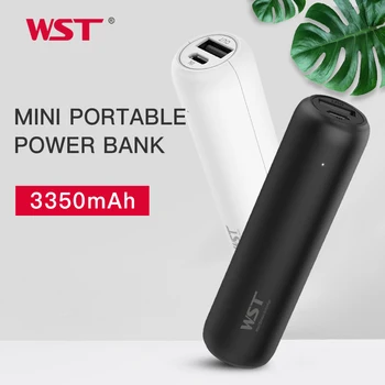 WST 3350mAh Mini Power Bank USB Port iPhone Samsung Xiaomi Välise Aku Kaasaskantav Telefon Laadija Kiire Laadimine