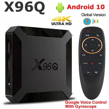 X96Q Android 10.0 Smart TV Box Allwinner H313 Quad Core 2G 16B 4K Youtube ' i digiboksi Media Playeri Tugi hääljuhtimine H. 265