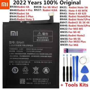 Xiao Mi Originaal Aku Xiaomi Mi Redmi Märkus 3 3 Pr 3S 3X 4 4X 4A 5 6 5A 6A 7 Mi5 Mi 4C 5X Mi6 K30 Poco F2 Pro Plus Akud