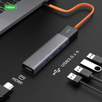 Xiaomi MIIIW 5-in-1 kiir-Docking Station Type-C Sülearvuti Adapter USB-Jaoturit 3.0 Multi-funktsiooni HDMI-4K MacBook Pro jaoks