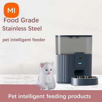 Xiaomi Uus pooleldi läbipaistev PET intelligentne investor-kass, koer ajastus toitmine masin roostevaba terasest kauss automaatne söötmine masin