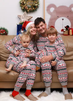 Xmas pere sobitamine varustus pidžaama 2022 mood Xmas prindi täiskasvanud Lapsed sobivad beebi kombekas pere Jõulud pidžaama
