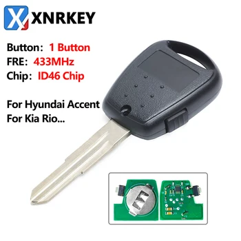XNRKEY 1 Button Remote Key 433Mhz ID46 Kiip Hyundai Accent eest, Kia Picanto, Rio Soul Venga Ceed Ei ole Kerge Asendamine Auto Võti