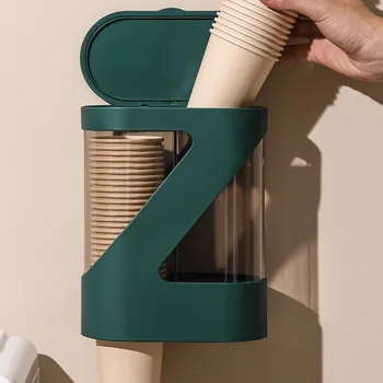 Ühekordselt Topsihoidja Dispenser Seinale Paigaldatud Automaatne Cup Tilk Tolmukindel Paber Cup Kamber Ladustamiseks Hammas Köök Tarvikud